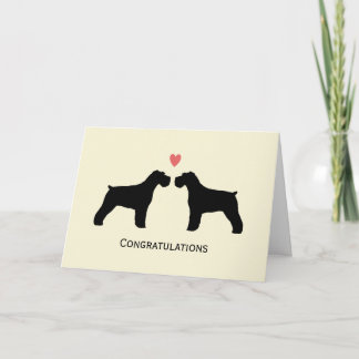 Schnauzers Wedding Congratulations Card