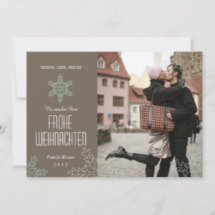 Schneeflocken Foto Weihnachten Holiday Card