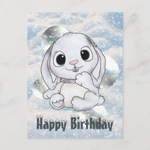 Schneehase Postkarte Postcard