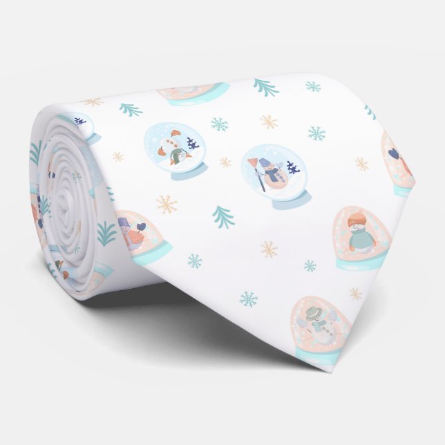 Schneemann Pattern Tie (Rolled)