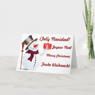 Schneemann / Snowman for Christmas / X-mas Holiday Card