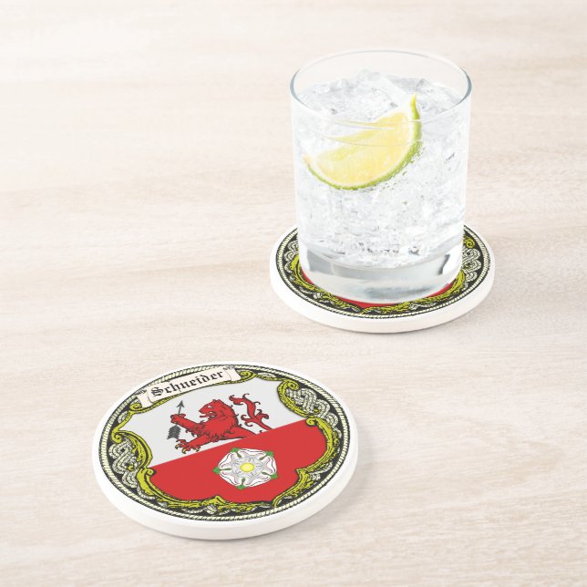 Schneider (Bavaria) Family Arms Coaster (Side)