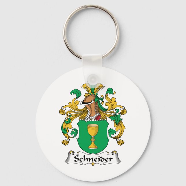 Schneider Family Crest Key Ring (Front)