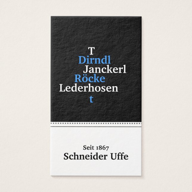 Schneider Visitenkarten (Front)