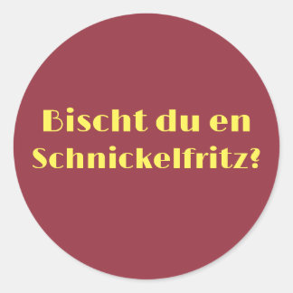 Schnickelfritz Classic Round Sticker