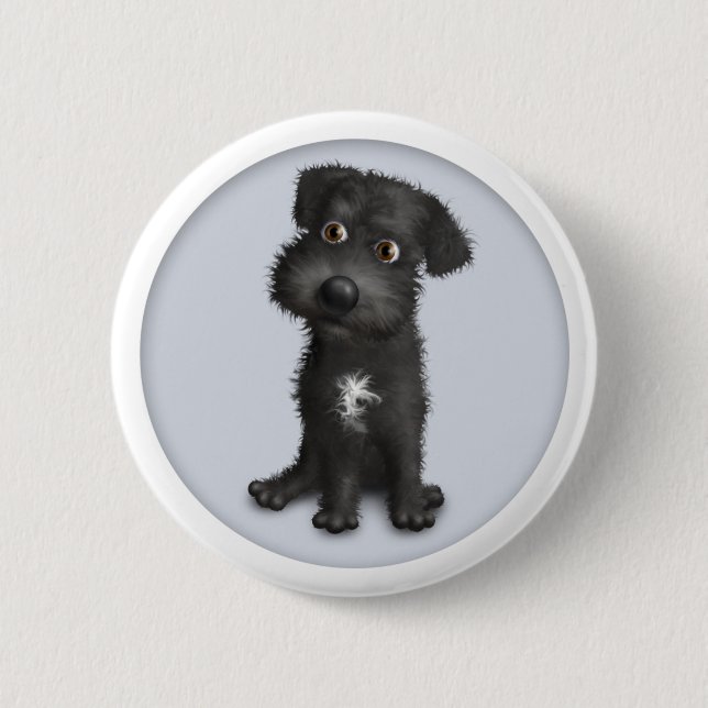 Schnoodle (Black) Button (Front)