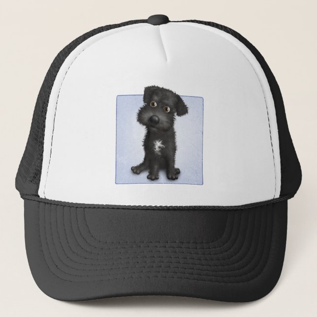 Schnoodle (Black) Trucker Hat (Front)