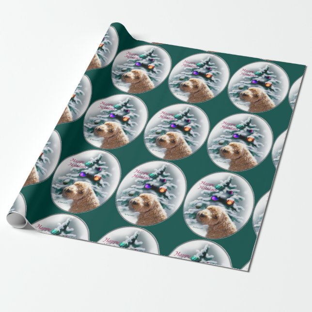 Schnoodle Christmas Wrapping Paper (Unrolled)