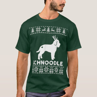 Schnoodle Dog Lover Cute Reindeer Ugly Christmas S T-Shirt