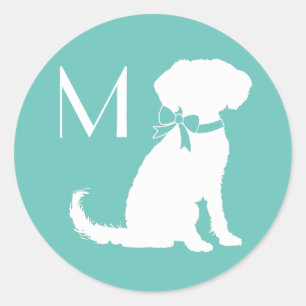 Schnoodle Dog Puppy Classic Round Sticker