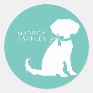 Schnoodle Dog Puppy Classic Round Sticker