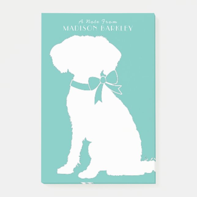 Schnoodle Dog Puppy Post-it Notes (Front)