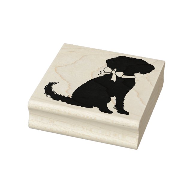 Schnoodle Dog Puppy Rubber Stamp (Stamp)