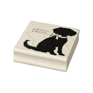 Schnoodle Dog Puppy Rubber Stamp