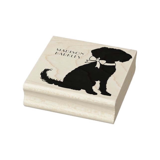 Schnoodle Dog Puppy Rubber Stamp (Stamp)