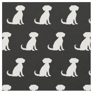 Schnoodle Dog Silhouette Pet Fabric