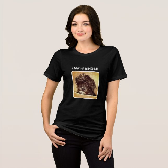 Schnoodle Dog  Tri-Blend Shirt (Front Full)