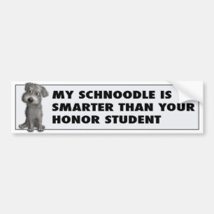 Schnoodle (Grey) Honour Bumper Sticker