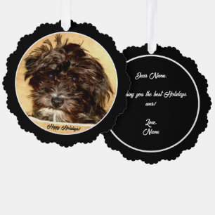 Schnoodle Paper Ornament Card