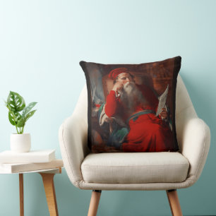 Scholar In His Study by Friedrich von Amerling Cushion