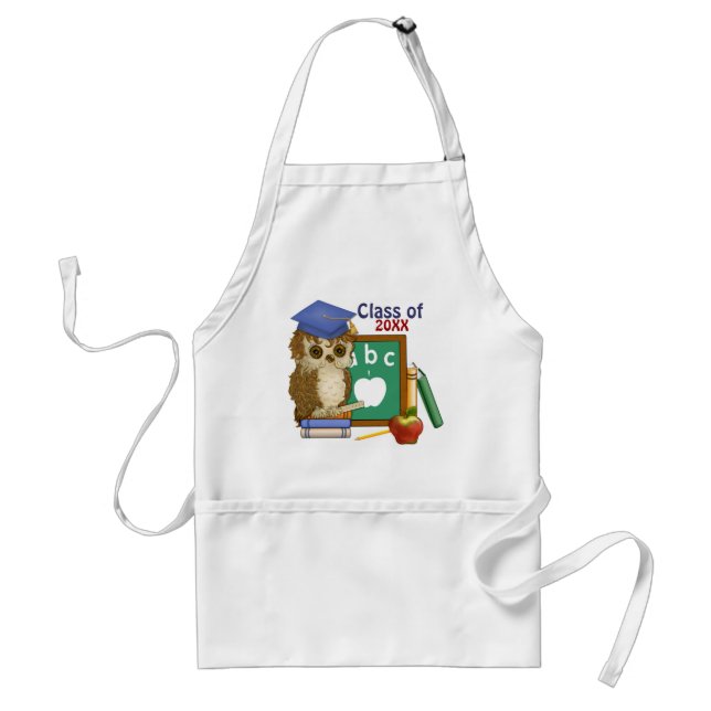 Scholar Owl Graduation Standard Apron (Front)