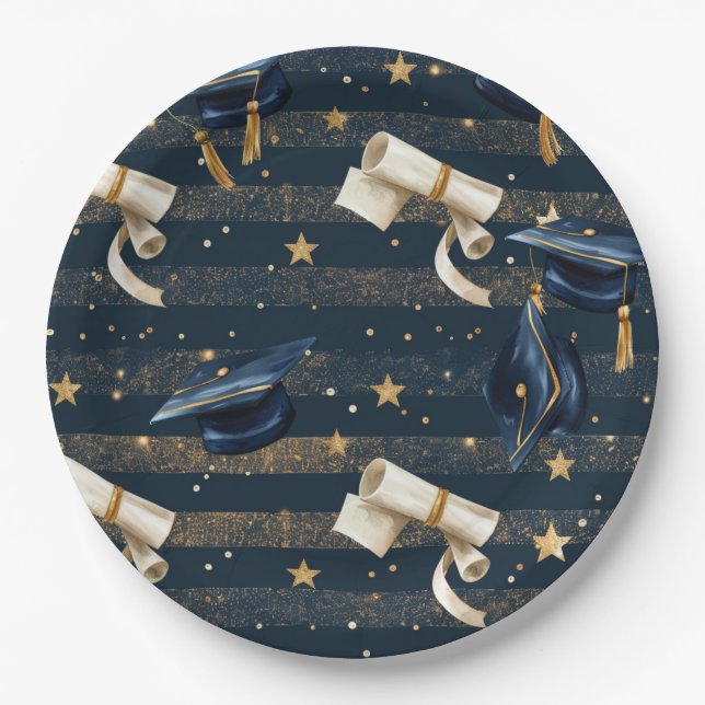 Scholarly Celebrations: Graduation Party Plates (Front)
