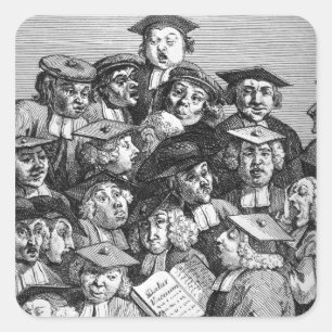 Scholars at a Lecture, 20th January 1736-37 Square Sticker