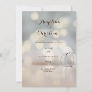 Schöne Ehering Hochzeitseinladung Karte Invitation