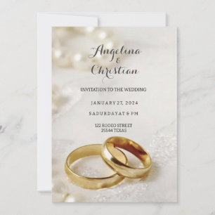 Schöne Ehering Hochzeitseinladung Karte Invitation