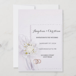 Schöne Ehering Hochzeitseinladung Karte Invitation