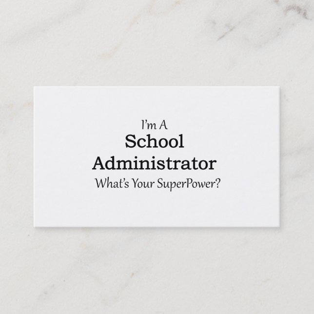 School Administrator Business Card (Front)