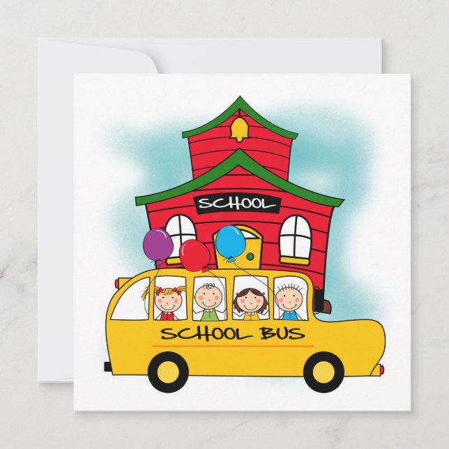 School and School Bus T-shirts and Gifts (Front)