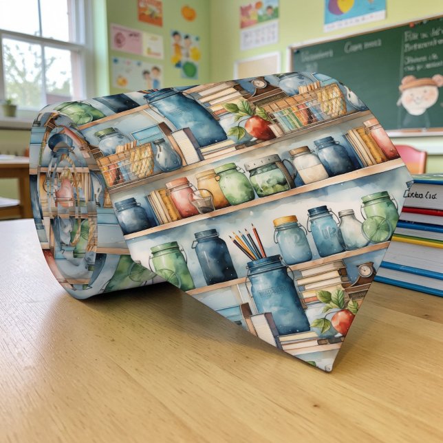 School Art Teacher Pattern Necktie Tie (Creator Uploaded)