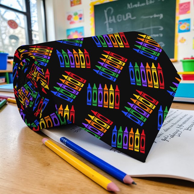 School Art Teacher Pattern Necktie Tie (Creator Uploaded)