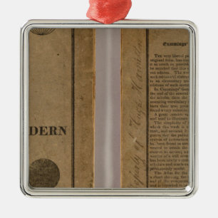 School atlas with modern geography metal tree decoration