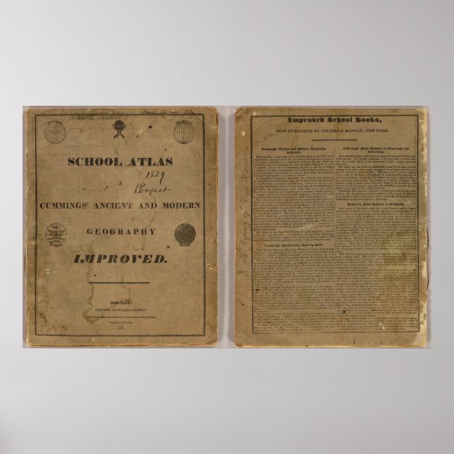 School atlas with modern geography poster (Front)