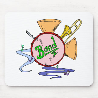 School Band Logo Musical Instruments Musician Mouse Pad