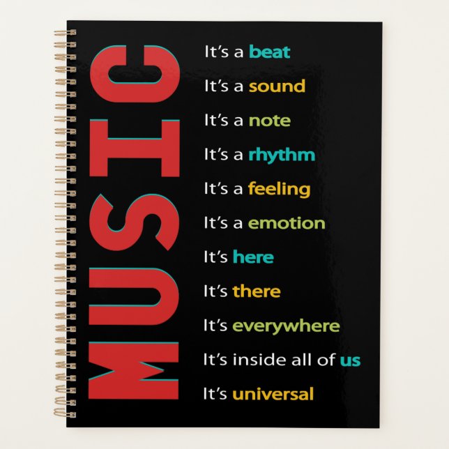 School Band Orchestra Choir Music Planner (Front)
