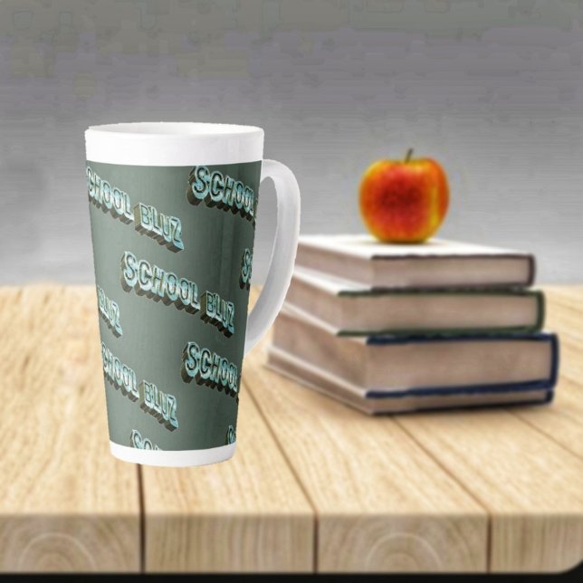 School Bluz-3D Latte Mug (Enjoy drinking your latte as you get through the school year!)
