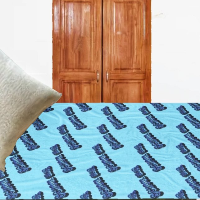 School Bluz-3DII  Fleece Blanket (This customized, fleece blanket, gives your bedroom, or dorm room, that personal touch!)