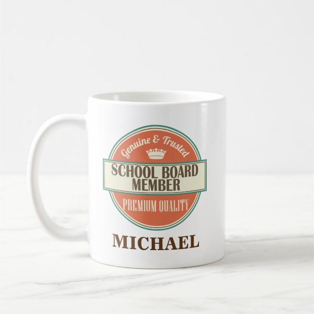 School Board Member Personalised Office Mug Gift (Left)