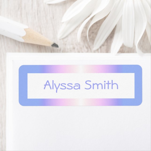 School Book Name Classroom Labels Rainbow Ombre (Insitu)