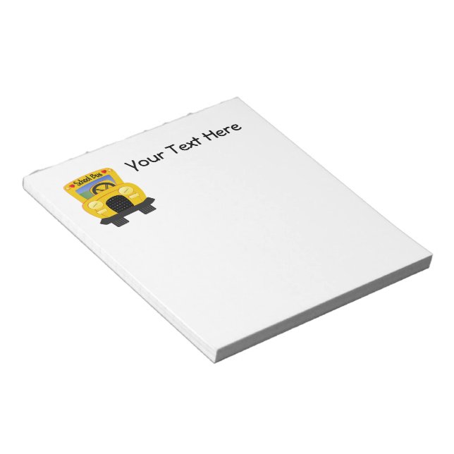 School Bus 2 (Customisable) Notepad (Angled)