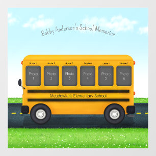 School Bus 6 Photo Frame Custom Kid's Memories