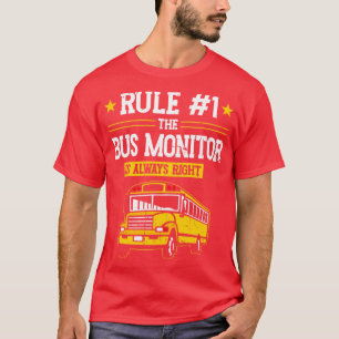 School Bus Aide Women Back To School Bus Monitor T-Shirt