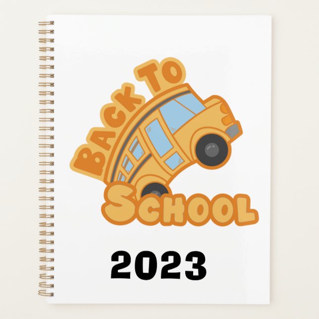  School Bus Back to School Design 2023 Planner (Front)