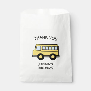 School Bus Birthday Favour Bags