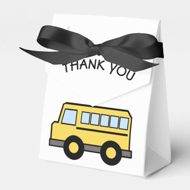 School Bus Birthday Favour Box (Front Side)