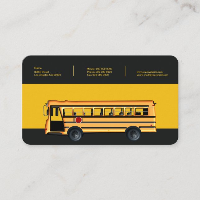 School Bus Business Card (Front)