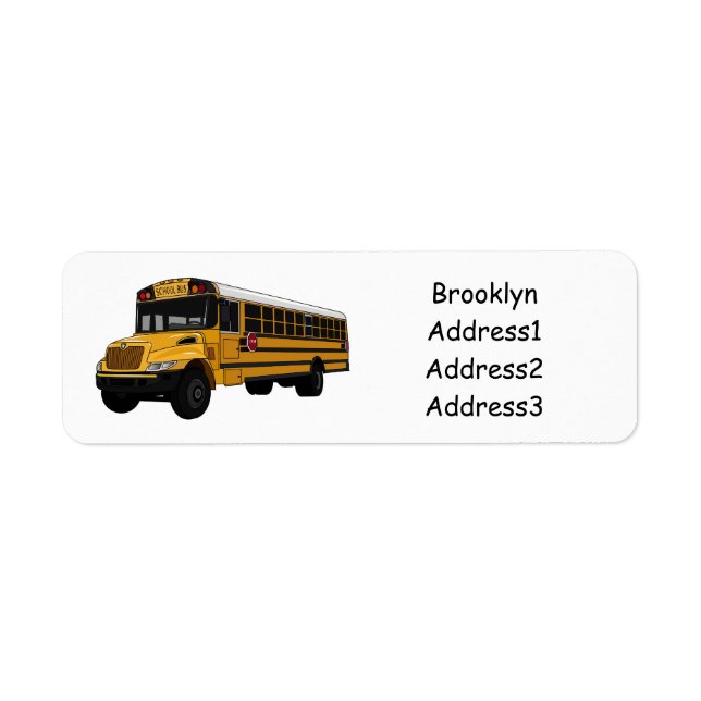 School bus cartoon illustration (Front)